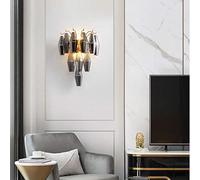 CXYWBD Appliques murales, Pendentif en Cristal Gris Applique Murale * 44cm Or Chaud Lumière Everelon Européenne Corridor de Luxe Salle Manger Salon Chambre à Coucher Wall Lights