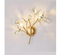 CXYWBD Appliques murales, Post Moderne DIRIGÉ Lampe Murale de Luxe Or AC95- K9 Chambre à Coucher Wall Fixtures Éclairage Intérieur (Color : 2lights)