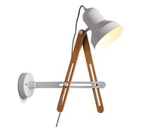 CXYWBD Appliques murales, V-intage Wall Nordic Moderne Solide Wood Fer à Bord de Chevet Balcon Escaliers Lampe Murale, Blanc