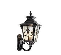 CXYWBD Appliques murales, V-Option Wall Light Europe Villa Porte en Plein air Lampe de Noire Bronze Porche Eclairage (Color Noir, Size : 40x19cm)
