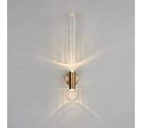 CXYWBD Appliques murales Verre moderne Salon Lampe murale Chambre à coucher Restaurant Wall Support DIRIGÉ Décoration d'ampoule en métal Color Warm Light, Si