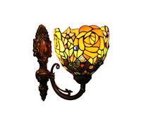 CXYWBD Appliques murales, Wall Sconces style rétro câblé Multicolour Glasshade décor décoration à main élégante accumulations lumières for miroir de la cuisine av