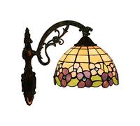 CXYWBD Appliques murales, Wall Sconces style rétro européen Verre en fleur prune à Tamplat de la main élégante Hardwire lumières luminaires for Cabinet Cuisine Restaurant Bulbe d'hôtel