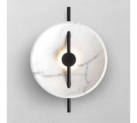 CXYWBD Appliques, Postmoderne LED Lumières murales, Poudre marbre Polymère Shade Géométrique Rond Tour de la lampe murale, Creative Nordic Wall Sconces Eclairage for salon Chambre à coucher Coulo