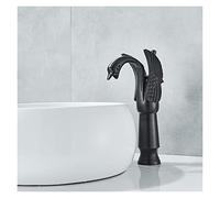 CXYWBD Bathroom Faucet Golden Classic Bathroom Basin Faucet High Short Optional Bird Shape Bubbler Gentle Effluent Hot and Cold Water Mixer Taps Drain Assembly (Color : Chrome Short)