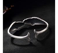 CXYWBD bracelet s990 pure matte open bracelet men's and women's bangle for valentine's day birthday gift
