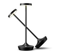 CXYWBD Cordless Portable Touch LED Table Lamp, Battery Powered, Dimmable Outdoor Waterproof, Restaurant, Patio, Dining, Black Suitable for bedrooms, Living Rooms, Offices, Book(2Pack)
