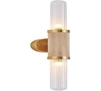 CXYWBD Creative Clear Lamp Glass Tube Long Gold Bathroom for Bedroom Bedside Study Stairs Hallway Kitchen sconces E27 Base Wall Light Strip