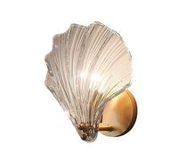CXYWBD Creative Sea Shell Light Glass Shade Lamp Wall Mounted Lighting Fixture for Living Room Bedroom Hallway Bathroom Decor (Color : Clear) Lofty Ambition