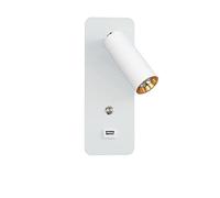 CXYWBD DIRIGÉ Les appliques murales avec interrupteur USB Interface Fashion 7W Blanc Black Wall Lampe Fixture Corridor Aisle à côté de l'éclairage Art Color B Size : Warm(