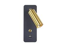 CXYWBD DIRIGÉ Les appliques murales avec interrupteur USB Interface Fashion 7W Blanc Black Wall Lampe Fixture Corridor Aisle à côté de l'éclairage Art Color C Size : 4000k