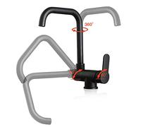 CXYWBD Folding Rotating Faucet, Rotatable 304 Stainless Steel Sink Window Taps,Inner Window Taps, Kitchen Hot and Cold Water Faucet, Black Thriving