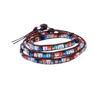 CXYWBD handmade leather wrap bracelet imperial jasper wrap adjustable d bracelet