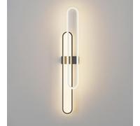 CXYWBD Linear 3000K Warm White LED Sconces Minimalist Geometry for Balcony, Bedroom, Living Room, Office Wall Lamp Bedside Light T-155(B,80CM)