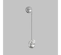 CXYWBD Little Bear Lamp, Spherical Glass with Crystal Shade, Electroplated Chrome Light, LED Lamps - 10W, Cartoon Wall Lights for Children's Room T-155