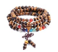 CXYWBD Natural Stone Tiger Eye Multilayer Men Women Bracelets 7 Chakra Prayer Mala Beads Buddha Meditation Healing Reiki