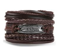CXYWBD New Punk Adjustable Leather Bracelets For Men's Braided Pu Brown Life Tree Friendship Beads Bracelet Jewelry Gift