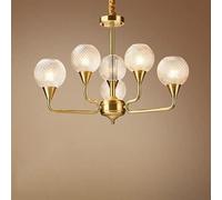 CXYWBD Northern Europe Living Room Brass Chandelier Restaurant Pendant Lights Creativity Glass Lampshade Bedroom Hanging Lights,Pendant Lighting Ceiling