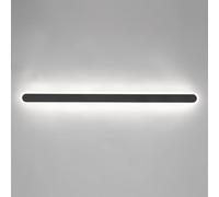 CXYWBD Outdoor Long Linear Lamp, Black Metal Light with Acrylic Lampshade, Portico Strip Atmosphere Lamps, LED, IP65 Waterproof, Ultra-Thin Corridor Wall Washer T-155(Black-white
