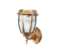 CXYWBD Outdoor Soalr with Clear Glass Shade Remote Control Wall Mounted Lighting Rainproof Fixture for House Garage Patio Lamp,Bronze-S
