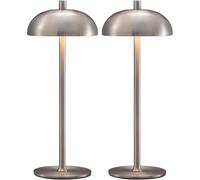 CXYWBD Portable Table Lamp, Three-Shade Lighting, Rechargeable, Bedroom, Dining Room, Bedside, Brushed Nickel (Pack of 2) Suitable for bedrooms, Living Rooms, Offices, Book