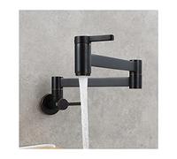 CXYWBD Pot Filler Faucet Brass Single Cold Water Kitchen Faucet Commercial Kitchen Sink Taps Folding Stretchable Double Joint Swing Arms Single Hole Two Handles Wall Mount,ORB Economic Thriving