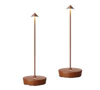 CXYWBD Rechargeable Portable Touch Table Lamp, Color Lighting Outdoor Waterproof, Patio/Restaurant/Home, Wood Grain 2 Pack Suitable for bedrooms, Living Rooms, Offices, Book