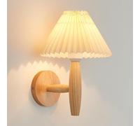 CXYWBD Solid Wood Fabric Lamp Japanese Rectangular Sconces Source Wall Light for Bedroom Bedside Bathroom Headlights Home Lighting Foyers(Log)