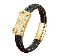CXYWBD Vintage Chinese Dragon Totem Braided Sewing Thread Leather Bracelets ic Clasp Mens Bangles