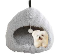 CXYYXF Cat Beds for Indoor Cats,Cat Cave for Cats and Small Medium Dogs and Pets, Cat House Tent, Cat Plush and Fluffy Beds, Cat Hideaway with Non-Slip Bottom (Light Grey,X-Large)
