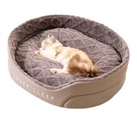 CXYYXF Cat Beds for Indoor Cats, Warming, Calming, Detachable and Machine Washable Pet Bed for Small Medium Large Dogs, with Removable Double-Sided Cushion (Grey,X-Large)