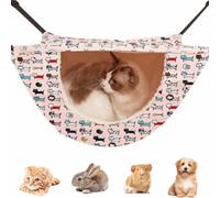 CXYYXF Cat Cage Hammock,Suitable for Indoor Cats Kitten Ferret Hamster Rabbit or Small Animals, 2 Level Comfortable Hammock Bed for Spring/Summer/Winter (Pink)