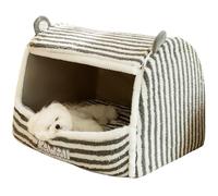 CXYYXF Dog House Indoor Memory Sponge, Foldable Dog House Kennel Bed Mat with Cushion for Small Medium Large Dogs Cats, Winter Warm Cat Nest Puppy Cave Sofa Pet Products (Grey,Medium)