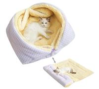 CXYYXF Self-Warming Cat Bed Mat for Cats Small Dogs, Function 4 in 1 Soft Plush, Washable Reversible Pet Mat Autumn Winter Indoor Snooze Sleeping for Kittens Puppy Dog (Purple,Medium)