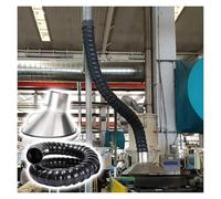CXYZM Universal Fume Extractor Arm with Adjustable Hood, Air Suction Duct Hose for Soldering Engraving, 1.5m Articulated Extract Arm