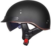 CXZDP Vintage Open Face Adult Motorcycle Helmet Baseball Cap Retro Motorcycle Half Helmet Men and Women DOT/ECE Approved Helmet Bike Cruiser Chopper Moped Scooter ATV Helmets 2,XXL=63-64CM