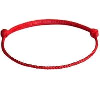 CXZDR 2 mm Adjustable Red Cord Bracelet with Braided String Design | Sliding Knot Closure, Minimal Braided Profile and Adjustable Fit for Bracelet Stacks, Friendship Gifts and Everyday Outfits
