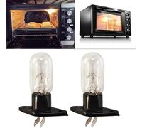 CXZDR 2Pcs LED Bulbs with 2-Pin Base, 230V, 20W, High Temp Appliance Lighting, for Microwave Oven Replacement