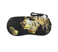 Cxzmnba Abstract World Globe Glasses Case - Ultra Soft Case Sunglass Case - Super Portable Eyeglasses Case With Belt Clip