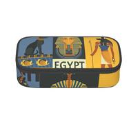 Cxzmnba Ancient Egypt Tribe Series Pencil Case for Boys and Girls, Back-to-School Essential, Student Supplies, Pencil Bag