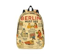 Cxzmnba Berlin See Travel Guide Backpack with Adjustable Strap, Perfect for Work, Travel, University, Fashion Bag