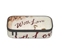 Cxzmnba Bicycle Under Heart Tree Romantic Pencil Case for Boys and Girls, Back-to-School Essential, Student Supplies, Pencil Bag