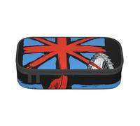 Cxzmnba British Flag with London Land Pencil Case for Boys and Girls, Back-to-School Essential, Student Supplies, Pencil Bag