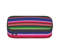 Cxzmnba Colorful Mexican Stripes Pencil Case for Boys and Girls, Back-to-School Essential, Student Supplies, Pencil Bag
