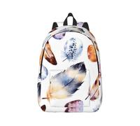 Cxzmnba Colorful Peacock Feather Print Backpack with Adjustable Strap, Perfect for Work, Travel, University, Fashion Bag
