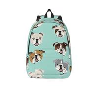 Cxzmnba English Bulldog Faces Backpack with Adjustable Strap, Perfect for Work, Travel, University, Fashion Bag
