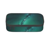Cxzmnba Galaxy Green Pencil Case for Boys and Girls, Back-to-School Essential, Student Supplies, Pencil Bag