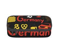 Cxzmnba Germany Symbols and Cultural Pencil Case for Boys and Girls, Back-to-School Essential, Student Supplies, Pencil Bag