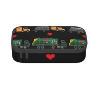 Cxzmnba I Love Garbage Trucks Pencil Case for Boys and Girls, Back-to-School Essential, Student Supplies, Pencil Bag