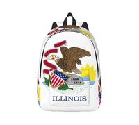 Cxzmnba Illinois State Flag Backpack with Adjustable Strap, Perfect for Work, Travel, University, Fashion Bag